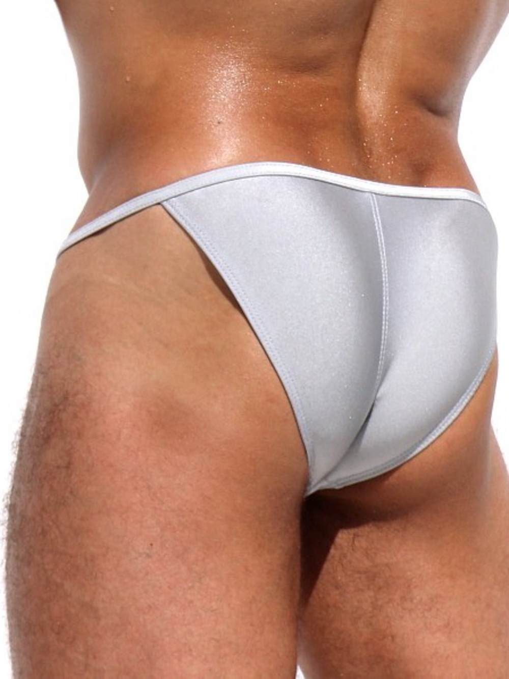 Rufskin Silver Metallic Roma Calkini String Swim Brief Small - Picture 6 of 6